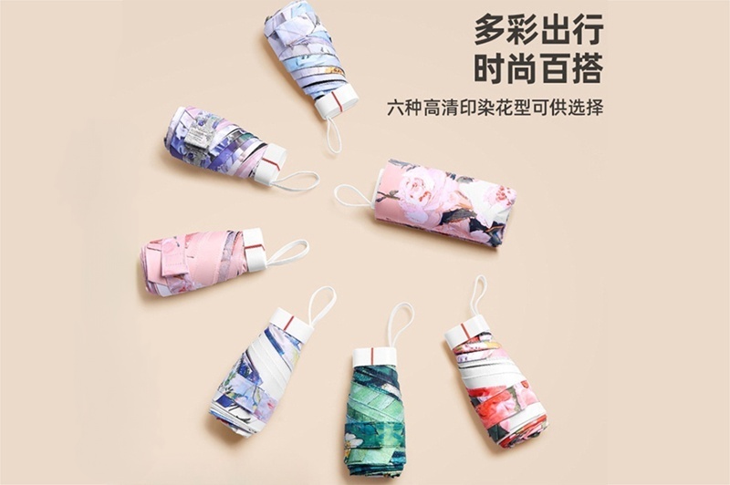 手绘图案五节伞 YK-WJ127